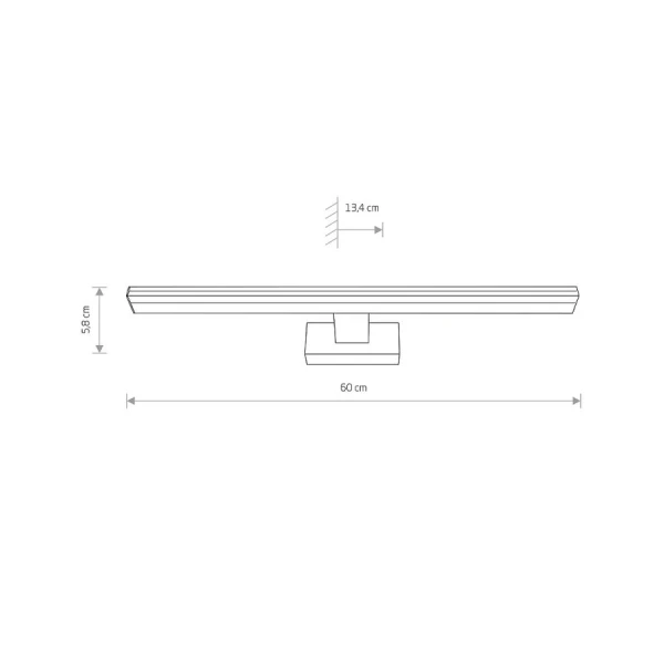 Світильник у ванну Nowodvorski PICASSO 12Вт 4000К сірий (хром) 8131 - Фото 4