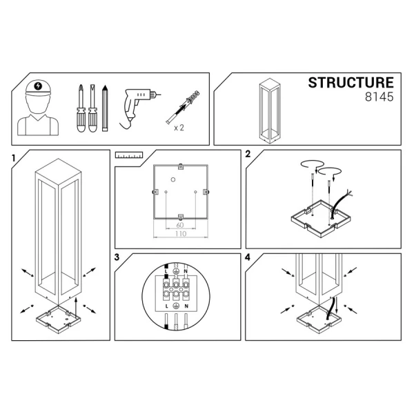 Світильник вуличний Nowodvorski STRUKTURE 13Вт 3000К чорний 8145 - Фото 9