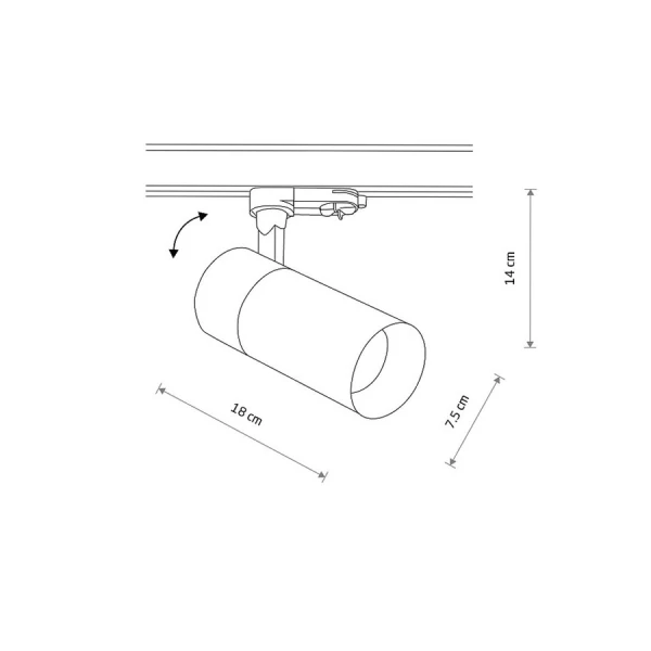 Світильник трековий Nowodvorski CTLS TINOS 30Вт 3000К чорний 10398 - Фото 7