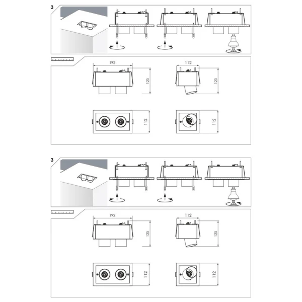 Світильник точковий врізний Nowodvorski EYE MOD GU10 чорний 8940 - Фото 4