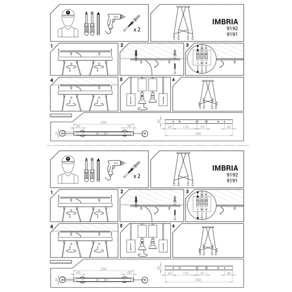 Сучасна люстра Nowodvorski IMBRIA GU10 чорний 9192 - Фото 3