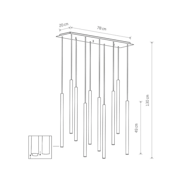 Підвісний світильник Nowodvorski LASER G9 чорний 8923 - Фото 4