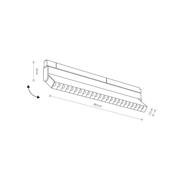 Магнітний трековий світильник Nowodvorski LVM 15Вт 3000К чорний 10151 - Фото 3