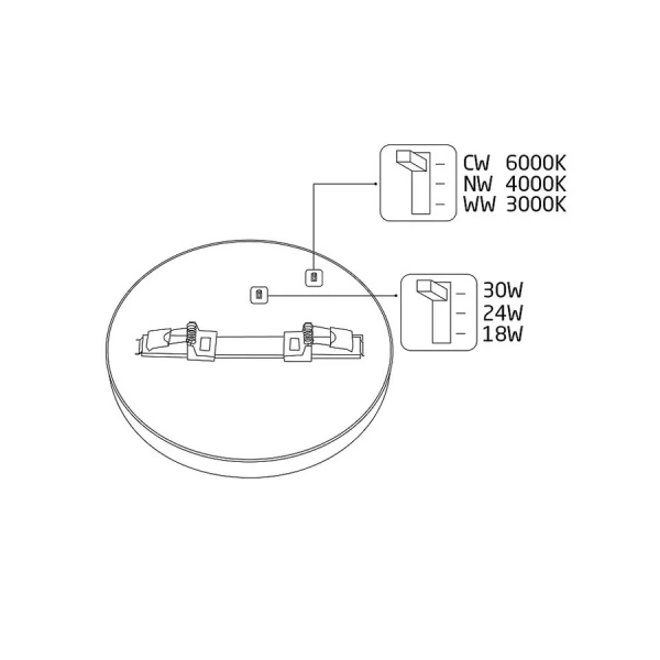 Світильник стельовий Nowodvorski MULTI LED 18/24/30Вт 3000К-6000К білий 11358 - Фото 8