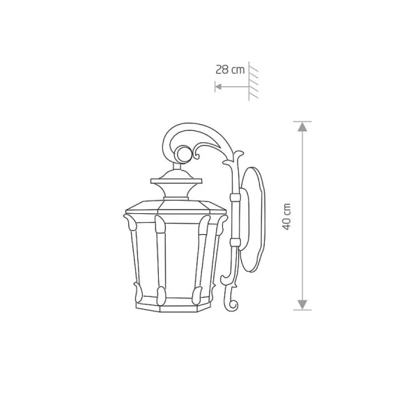 Світильник вуличний настінний Nowodvorski AMUR E27 чорний 4692 - Фото 6