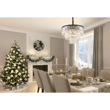 Nowodvorski CRISTAL E14 чорний 7616. Люстра кришталева