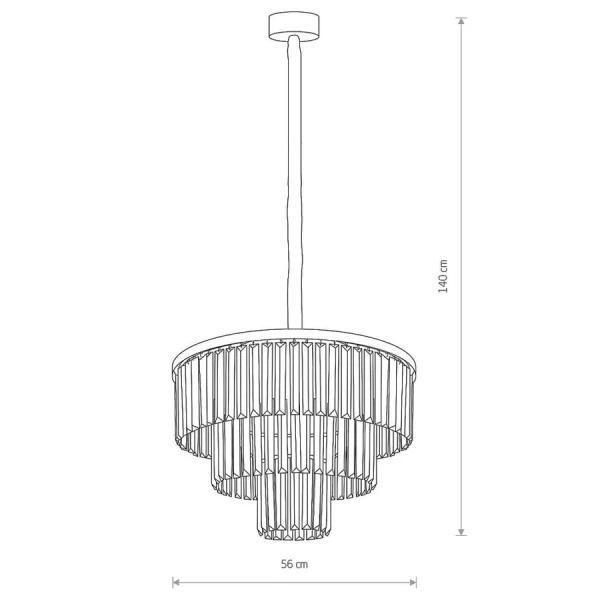 Кришталева люстра Nowodvorski CRISTAL E14 чорний 7616 - Фото 3
