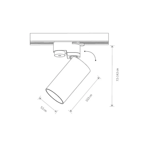 Світильник трековий Nowodvorski PROFILE MONO GU10 чорний 7581 - Фото 4