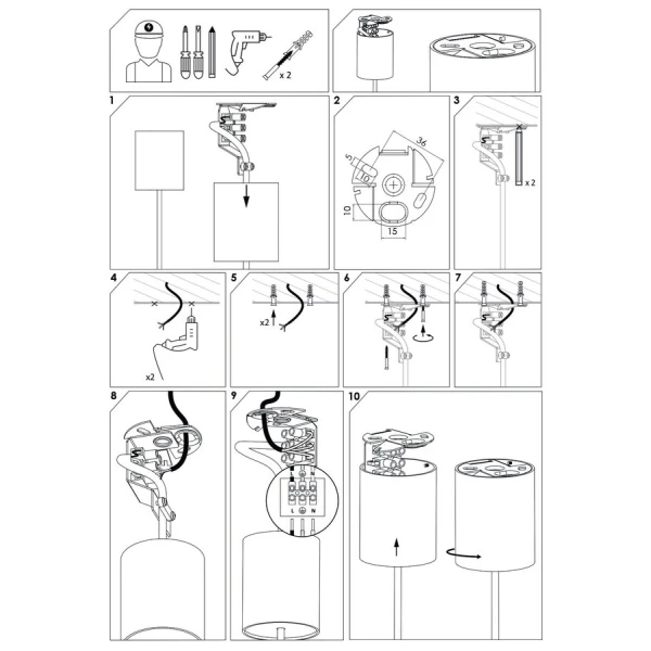 Підвісний світильник Nowodvorski EYE GU10 білий 8916 - Фото 3