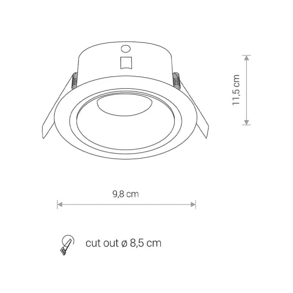 Світильник точковий врізний Nowodvorski FOXTROT GU10 чорний 8374 - Фото 7