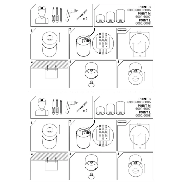 Точковий світильник Nowodvorski POINT GU10 білий 6000 - Фото 4