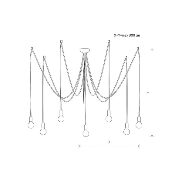 Сучасна люстра Nowodvorski SPIDER E27 чорний 6785 - Фото 2