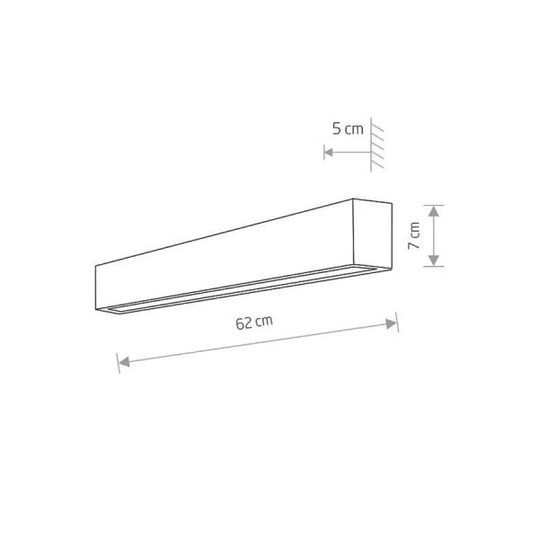 Лінійний світильник Nowodvorski STRAIGHT WALL G13 3000К графітовий 7562 - Фото 2