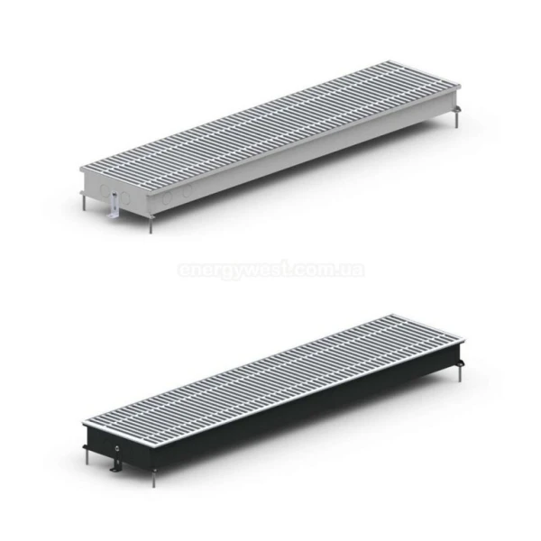 Внутрішньопідлоговий конвектор з природньою конвекцією 65*230*1750 мм CARRERA  - Фото 3