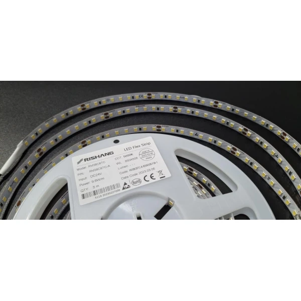 Світлодіодна стрічка 2835-128-IP20-NW-8-24 RV08C8TC-A 19210 Rishang - Фото 4