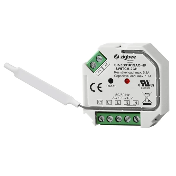 Контролер-приймач SR-ZG9101SAC-HP-SWITCH-2CH (ZigBee) 17193 SUNRICHER