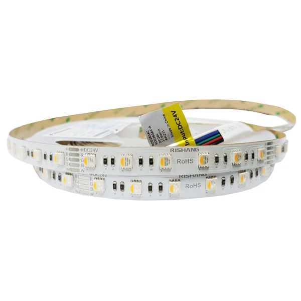 Світлодіодна стрічка 5050-60-IP20-RGB/WW-12-24  RD0260AC-A 3000K 946Лм/м, 17.6Вт/м 12696 Rishang