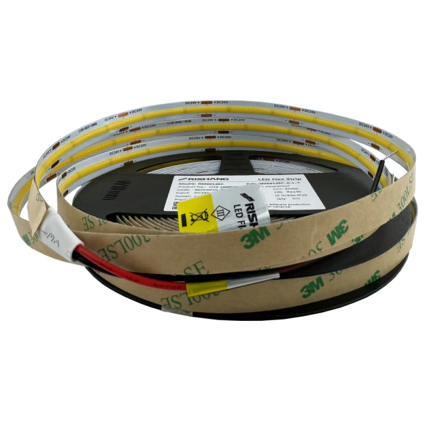 Світлодіодна стрічка COB-480-IP20-NW-10-24 RM0012EC-A-L-T CRI90 6500K 1140Лм/м, 12Вт/м 20292 Rishang
