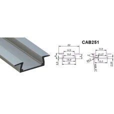 Профіль алюмінієвий CAB251-AL SVL 15*6 (мм) 4396 (Ціна за 1 м.п.)