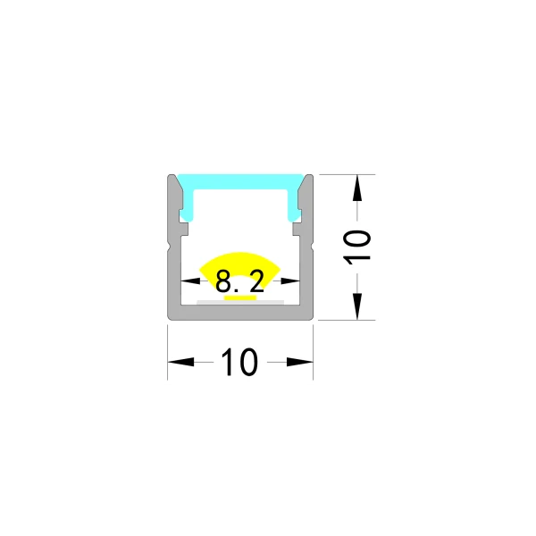 Профіль алюмінієвий LP-F032 (3м. ламель) 22094 BWLT (Ціна за 1 м.п.) - Фото 2