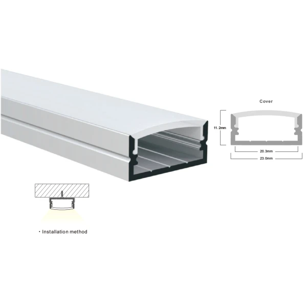 Профіль алюмінієвий LP-SL095 15418 BWLT (Ціна за 1 м.п.) - Фото 1