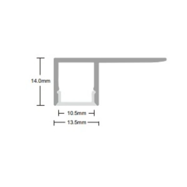 Профіль алюмінієвий LP-SL190 (3м. ламель) 21905 BWLT (Ціна за 1 м.п.) - Фото 2