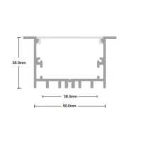 Профіль алюмінієвий SVL SPL011 неанодований (в ламелях по 3м) SVL 50*36 (мм) 21591 (Ціна за 1 м.п.)