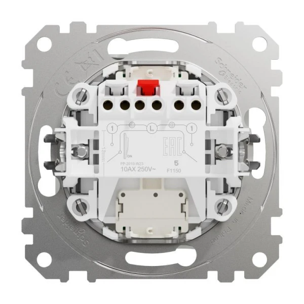 Двоклавішний вимикач з синьою LED підсвіткою Sedna Design SDD111105L, колір - білий IP20 Schneider Electric - Фото 4