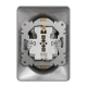 Подвійна розетка 2P+E з заземляючим контактом Sedna Design SDD313221, колір - алюміній IP20 Schneider Electric