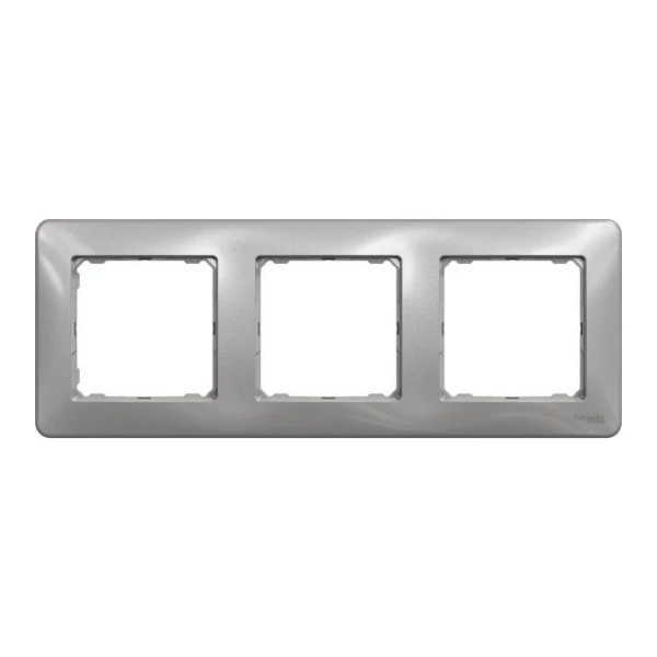 Рамка 3-постова Sedna Design SDD313803, колір - алюміній IP20 Schneider Electric - Фото 3