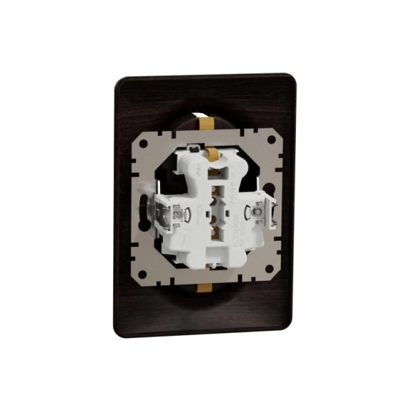Подвійна розетка 2P+E з заземляючим контактом Sedna Design SDD381221, колір - венге IP20 Schneider Electric - Фото 7