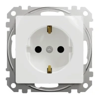 Schneider Sedna Design SDD111022. Розетка з заземленням та з захисними шторками