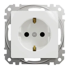Schneider Sedna Design SDD111022. Розетка з заземленням та з захисними шторками