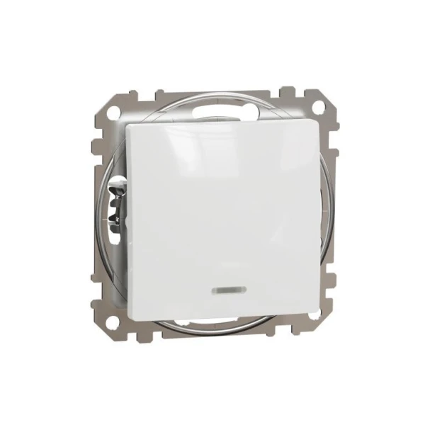 Одноклавішний перемикач з підсвіткою Sedna Design SDD111106L, колір - білий IP20 Schneider Electric - Фото 4