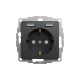 Розетка з заземленням + 2 USB тип А Sedna Design SDD114052, колір - чорний IP20 Schneider Electric
