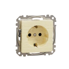 Schneider Sedna Design SDD180022. Розетка з заземленням та зі шторками