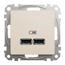 Schneider Sedna Design SDD112401. USB розетка тип A+A 2,1A