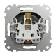 Розетка з заземленням та зі шторками Sedna Design SDD114022, колір - чорний IP20 Schneider Electric