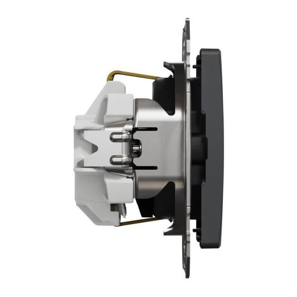 Розетка з заземленням та зі шторками Sedna Design SDD114022, колір - чорний IP20 Schneider Electric - Фото 5