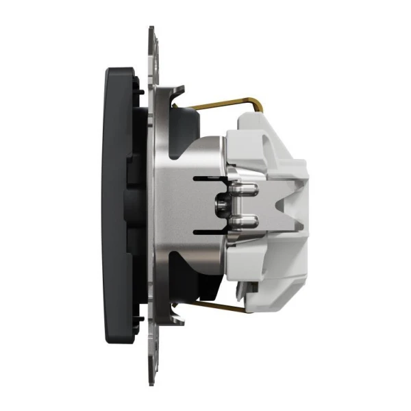 Розетка з заземленням та зі шторками Sedna Design SDD114022, колір - чорний IP20 Schneider Electric - Фото 6