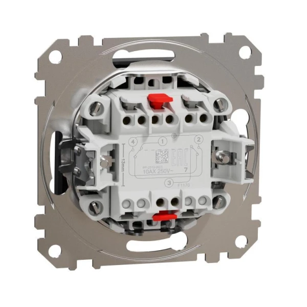 Перехресний/проміжний вимикач Sedna Design SDD114107, колір - чорний IP20 Schneider Electric - Фото 3
