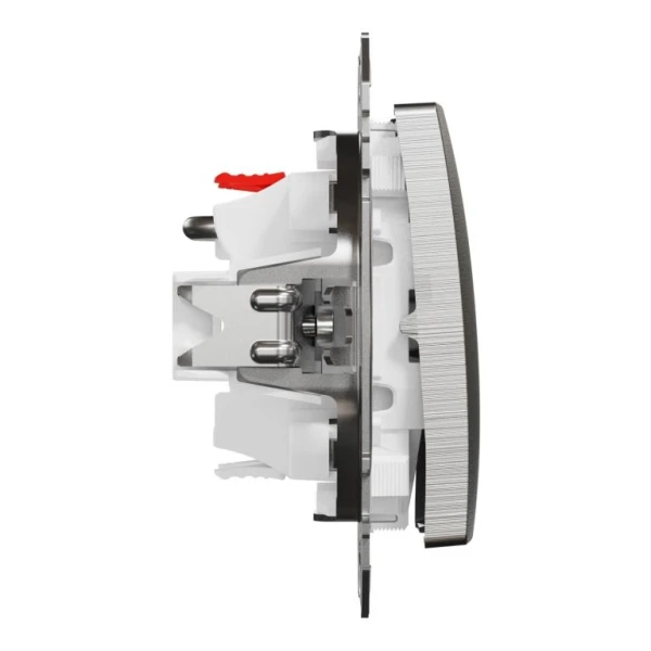 Двохклавішний кнопковий вимикач для жалюзі Sedna Design SDD170114, колір - алюміній матовий IP20 Schneider Electric - Фото 4