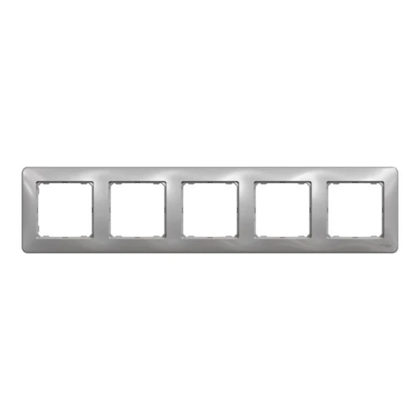 Рамка 5-постова Sedna Design SDD313805, колір - алюміній IP20 Schneider Electric - Фото 1