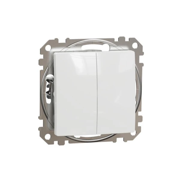 Двоклавішний перемикач Sedna Design SDD111108, колір - білий IP20 Schneider Electric - Фото 1