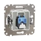 Комп'ютерна розетка, одинарний роз'єм RJ45 CAT6 UTP Sedna Design SDD111461, колір - білий IP20 Schneider Electric