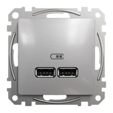 Schneider Sedna Design SDD113401. USB розетка тип A+A 2,1A