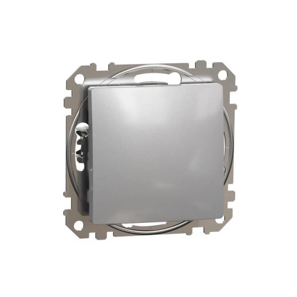 Кнопковий вимикач Sedna Design SDD113111, колір - алюміній IP20 Schneider Electric - Фото 2