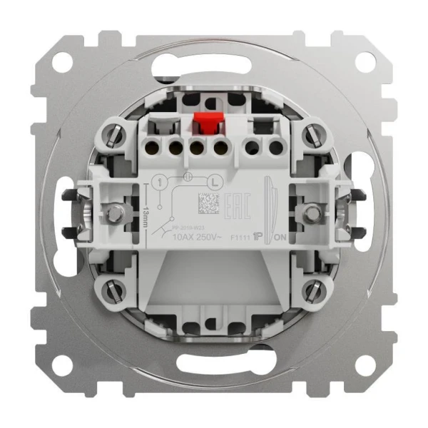 Кнопковий вимикач Sedna Design SDD113111, колір - алюміній IP20 Schneider Electric - Фото 4