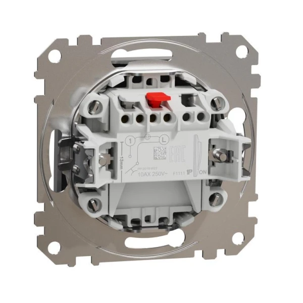 Кнопковий вимикач Sedna Design SDD113111, колір - алюміній IP20 Schneider Electric - Фото 3