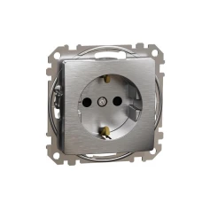 Schneider Sedna Design SDD170022. Розетка з заземленням та зі шторками